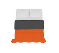 Italian Bed Linen SOGNI E CAPRICCI Two-Tone Summer Duvet, Orange/Dark Grey 250 x 200 cm