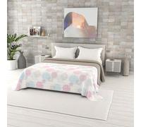 Italian Bed Linen Summer Quilt in Fantasy Microfibre, Double 260 x 270 cm, Molecules