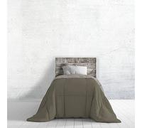 Italian Bed Linen Summer Quilt, Plain, Romantic, Stone/Champagne, 170 x 260 cm