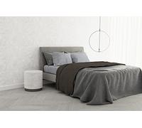 Italian Bed Linen TRENDY CHIC 100% Cotton Bedding Set, Double, Brown