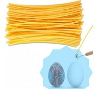 Italian Beeswax Candles for Ukrainian Easter Egg Decorating, Triple Filtered Thin Wax Items for Pysanky Art, 120 Pack Yellow