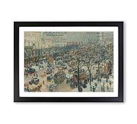 Italian Boulevard by Camille Pissarro Framed Print | A2 Black Framed Wall Art | Ready to Hang | Modern Nature Picture | Living Room Bedroom Lounge Office