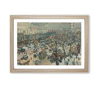 Italian Boulevard by Camille Pissarro Framed Print | A2 Oak Framed Wall Art | Ready to Hang | Modern Nature Picture | Living Room Bedroom Lounge Office