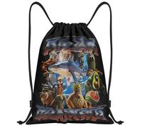 Italian Brain Red Drawstring Bag, Brain Red Sports Bag Gifts
