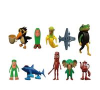 Italian Brainrot Action Figures Set, 4-12 Pcs Tung Tung Tung Sahur Figure Toy, 3D Tralalero Tralala Desk Decor, Italian Brainrot Toys, Creative Home Decor and Collectible Figurines