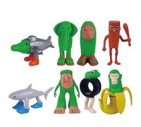 Italian Brainrot Action Figures Set, 8 Pcs Tralalero Tralala Toy Desk Decor, Tung Tung Tung Sahur Figures, Tralalero Tralala-Inspired, Creative Desk Decorations Gifts for Fans, Colleagues, Friends