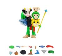 Italian Brainrot Action Figures, Tung Tung Tung Sahur Assembly Figures,Tralalero Tralala Toy Desk Decor,Tung Tung Tung Sahur Action Figure,Creative Desk Decorations Gifts for Fans,Colleagues