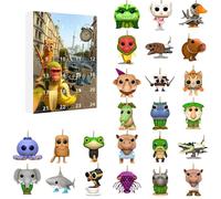 Italian Brainrot Advent Calendar 2025, 24 Days Tung Tung Tung Sahur Tralalero Tralala Figures, Funny Collectible Acrylic Keychain Toys for Christmas Countdown,Decoration Gifts for Fans and Friends (D)