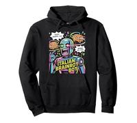 Italian Brainrot Bot AI Meme Chaos Halloween Bot Pullover Hoodie
