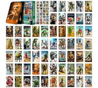 Italian Brainrot Card, Set of 60 Trading Cards and 32 Stickers, Psychedelic Card Game with Unique Characters, Perfect Gift for Teenagers, Parties and Birthdays (A)