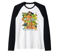 Italian Brainrot Cartoon-Style Viral Gen Z Meme Collage Raglan Baseball Tee