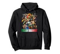 Italian Brainrot Characters Funny Meme Popular Trend Gen Z Pullover Hoodie