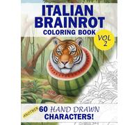 Italian Brainrot Coloring Book Vol 2: Another 60 Hand Drawn Characters
