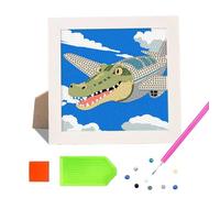 Italian Brainrot Diamond Art Kits with Frame, Brain Rot Memes Full Drill Cartoon Diamond Painting Kits, DIY Home Wall Art Decor Birthday Gift 6 * 6 inch (220)