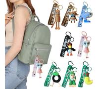 Italian Brainrot Keychain, Cartoon Silicone 3D Printed Novelty Keyrings, Kids Keychain Kids Bag Pendant Mini Anime Figure Key Ring Party Bags Fillers for Kid Birthday Party