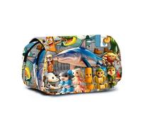 Italian Brainrot Large Capacity Pencil Case, Double-Layer Big Pencil Case with Standing Opening, Italian Brainrot Toys Oxford Fabric Pencil Cases for Girls Boys, Pen Case for School Supplies (A)