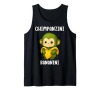 Italian Brainrot Meme Chimpanzini Bananini Kawaii Anime Kids Tank Top