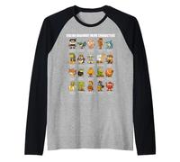 Italian Brainrot Meme Compilation Character Hand Drawn Kids Raglan Baseball Tee