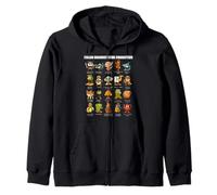 Italian Brainrot Meme Compilation Character Hand Drawn Kids Zip Hoodie