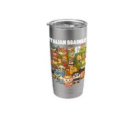 Italian Brainrot Meme Compilation Funny Internet Humor Kids Stainless Steel Insulated Tumbler