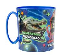 Italian Brainrot Micro Children's Cup 390 ml | Reusable Plastic Cup Suitable for Microwaves | Lightweight and Resistant 55 g | School Cup for Boys Girls for Breakfast, Snack or Hot Drink