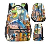 Italian Brainrot School Backpack, Boys Backpack with Multi-Pocket, Durable Oxford Cloth School Bag, School Bag for Kids Primary Secondary Middle School, Stylish Kids Backpack for School Travel Camping