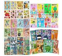 Italian Brainrot Stickers Set for Children: 40 Sheets Tralalero Tralala Tung Tung Tung Sahur Party Bag Fillers for Kids Birthday Decorations Gifts DIY Make Face Stickers Craft Kit for Girls Boys