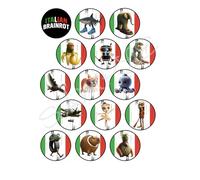Italian Brainrot Themed Edible Cupcake Toppers x15 A4 Icing Sheet
