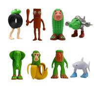 Italian Brainrot Toys, 8 Pcs Brainrot Action Figures Set, Tung Tung Tung Sahur Figures, Creative Desk Decorations for Meme Lovers, Fans, Collectors