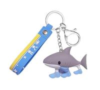 Italian Brainrot Toys Keychain, Tung Tung Sahur Tralalero Tralala Figure, Italian Brainrot Meme Shark in Shoes, 3D Printed Cute Shark Figurine for Display and Decoration, Unique Collectible Gift