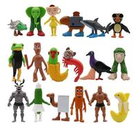 Italian Brainrot Tung Tung Sahur Tralalero Tralala Ballerina Cappuccina Figurines Meme Figurines Toy Table Decorations Collection #6 18pcs