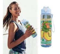Italian Brainrot Water Bottle,Tung Tung Tung Sahur Italian Brainrot Water Bottle,700Ml Carry Strap & Secure Flip Lock Lid Bottles for Kids & Adults,Tralalero Tralala- Inspired, Giftsfor Fans