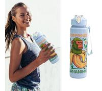 Italian Brainrot Water Bottle,Tung Tung Tung Sahur Italian Brainrot Water Bottle,700Ml Carry Strap & Secure Flip Lock Lid Bottles for Kids & Adults,Tralalero Tralala- Inspired, Giftsfor Fans
