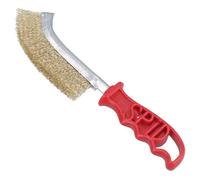 Italian Brass Coated Wire Spid Brush Rust Removal Cleaning Hand Brush 1 Pack