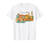 Italian Bridge Art Verona City Souvenir Italy T-Shirt