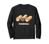Italian Cannoli Purrnoli Cute Kawaii Cat Sicilian Italy Food Long Sleeve T-Shirt