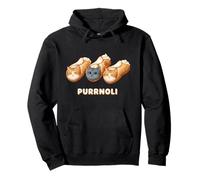 Italian Cannoli Purrnoli Cute Kawaii Cat Sicilian Italy Food Pullover Hoodie