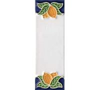 Italian Ceramic Numbers & Letters Tiles - Lemon Design, Size: 10cm x 3.5cm, 3 to 6 Tile Frames (Space)