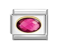 Italian Charm Bracelet Italian Charms Stainless Steel Purple Zirconia 9mm Modular for Italian Style Bracelets Accessories,Vintage Italian Style Charms For Women Girls