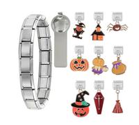Italian Charm Link Beads Jewelry Finding Jewelry Accessories Stainless Steel Texture Italian For Making Charm