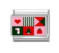 Italian Charm Link Beads Stainless Steel Christmas Jewelry Finding Jewelry Accessories Suitable for Making Modular Christmas