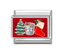 Italian Charm Link Jewelry Making Part Module Accessaries Christmas Theme Making Supplies for Jewelry Modular Christmas