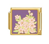 Italian Charm Link Jewelry Making Part Module Accessaries Flower Theme Making Supplies For Jewelry Interchangeable Components
