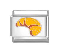 Italian Charm Silver Stone Croissant Fits all 9mm Italian Style Charm Bracelets Retro Personality Charm Links Accessories DIY Gift