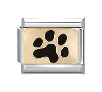 Italian Charm Silver Stone Paw Pad Fits all 9mm Italian Style Charm Bracelets Retro Personality Charm Links Accessories DIY Gift