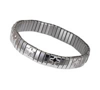 Italian Charm with Stainless Steel Stretch Links | Stretchable Linked, Stainless Steel Construction, Expansion Over the Hand and Return Around the Wrist