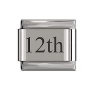 Italian Charms Number Birthday Dates Days Charms fits all Classic 9mm Bracelets UK stock (12th)