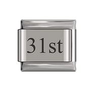 Italian Charms Number Birthday Dates Days Charms fits all Classic 9mm Bracelets UK stock (31st)