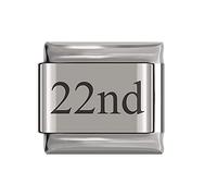 Italian Charms Number Birthday Dates Days Charms fits all Classic 9mm Bracelets UK stock (V-22nd)