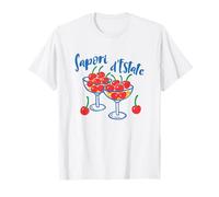 Italian Cherry Dessert Art Summer Fruit Sapori d’Estate T-Shirt